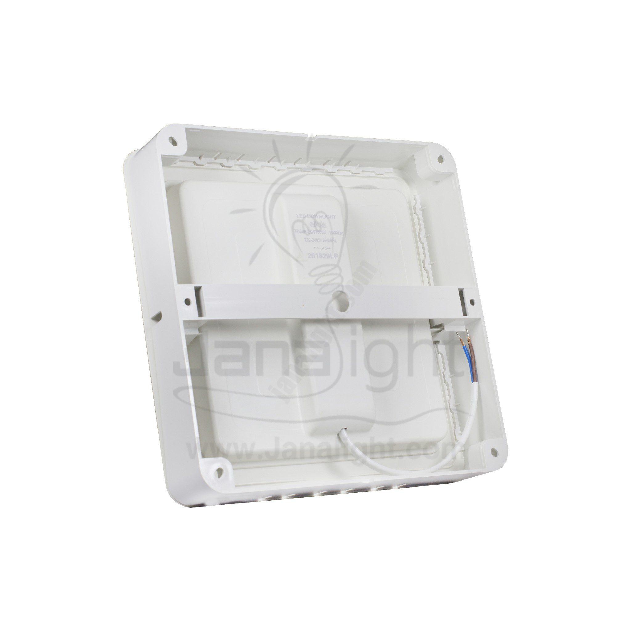 سبوت بانيل 24 وات لطش مربع وورم بلاستيك اليوس Elios Warm Square 24 Watt Surface Downlight Panel